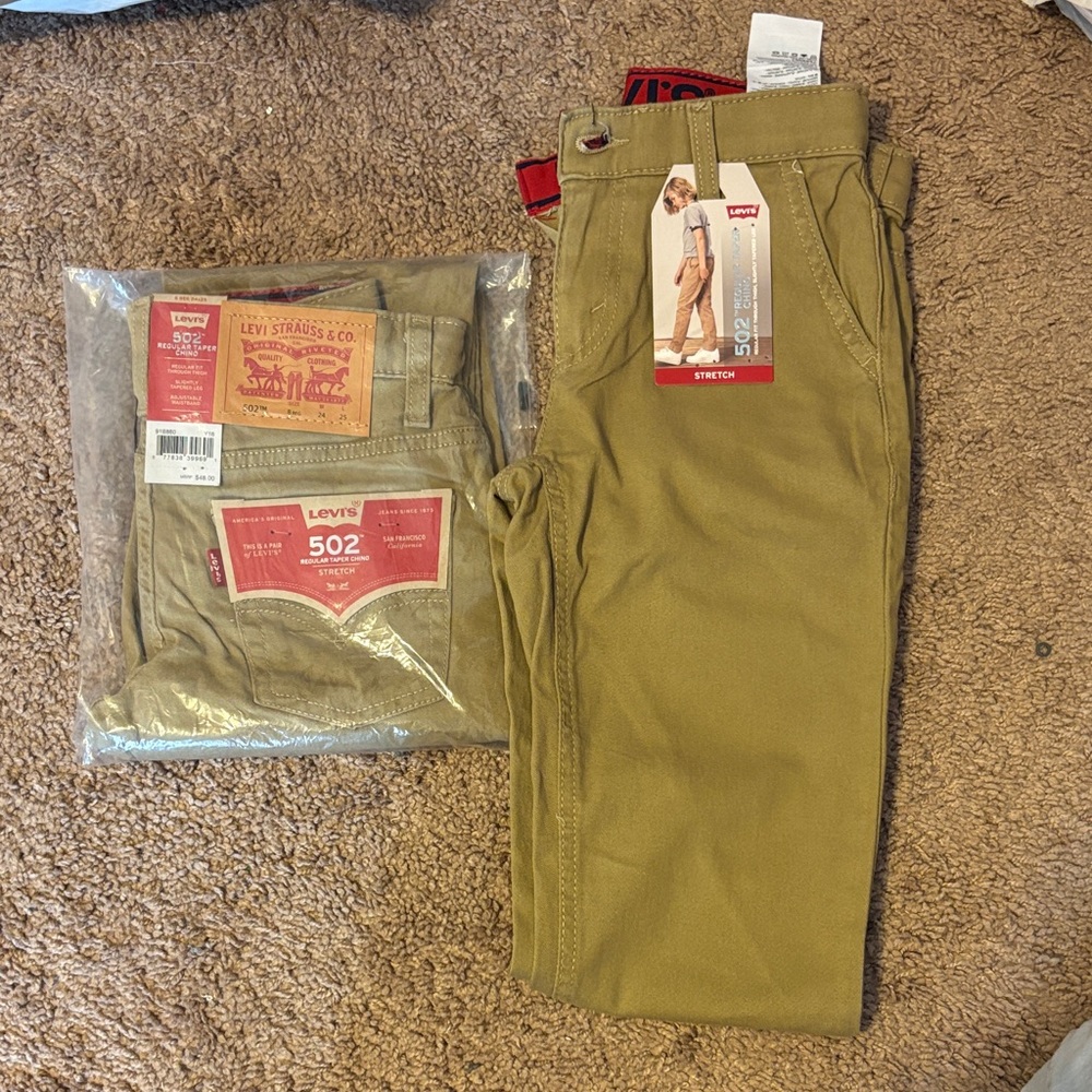 Levi's Boys 502 Regular Taper Chinos 2 pair